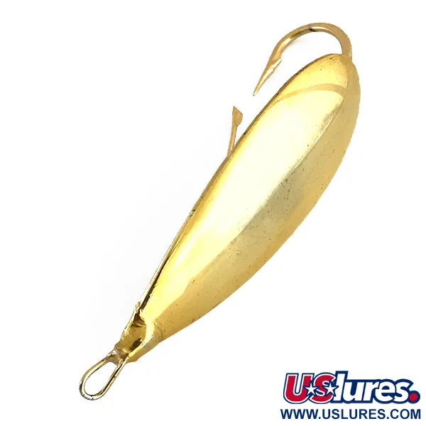 Vintage   Weedless Johnson Silver Minnow , 2/5oz Gold fishing spoon #8927