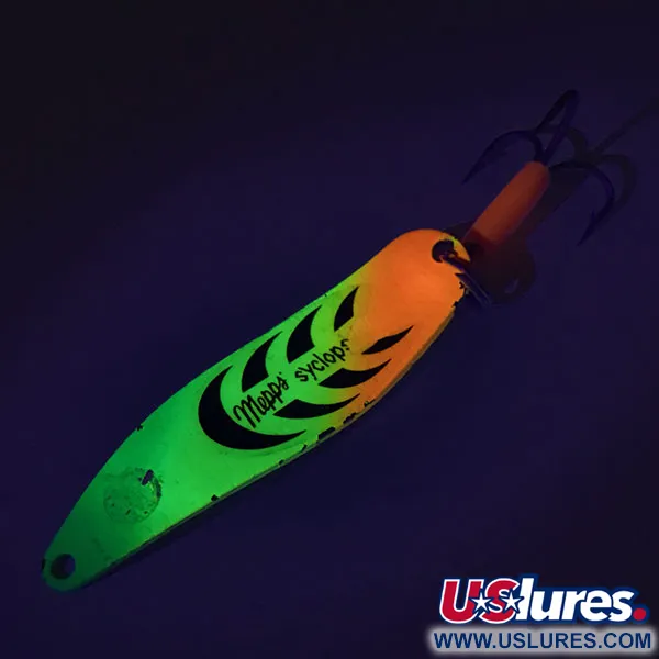 Vintage   Mepps Syclops 2, 3/5oz Fire Tiger fishing spoon #8952