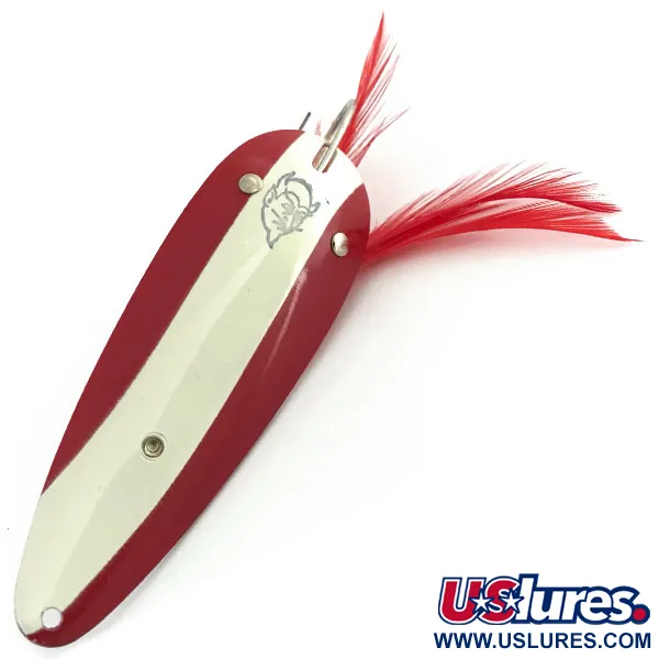 Vintage  Eppinger Weedless Dardevle, 1oz Red / White / Nickel fishing spoon #8958
