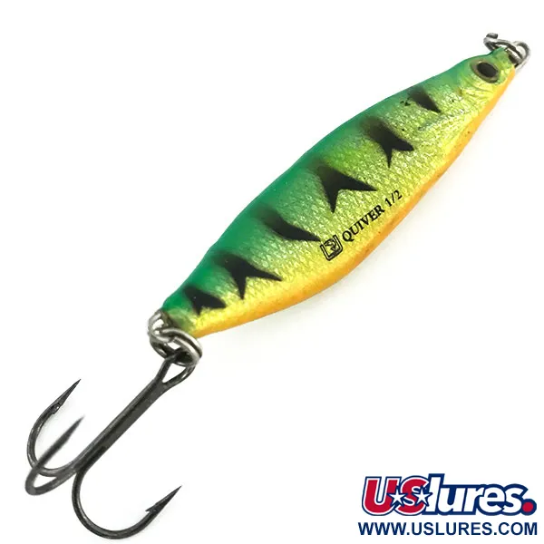 Vintage   Luhr Jensen Quiver, 1/2oz Fire Tiger fishing spoon #8960