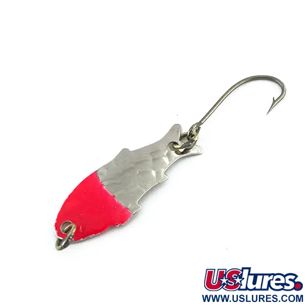 Vintage   Shoff's Triple Teazer, 1/32oz Hammered Nickel / Pink fishing spoon #8973