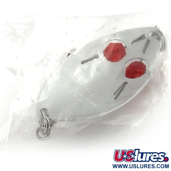   Herter's Glass eye spoon, 2/5oz Nickel / Red fishing spoon #8987