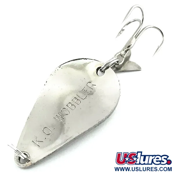 Vintage  Acme K.O. Wobbler, 1/2oz Nickel fishing spoon #9002