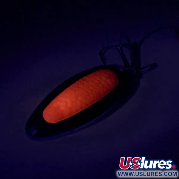 Vintage   Blue Fox Pixee, 1/2oz Hammered Nickel / Pink fishing spoon #9006