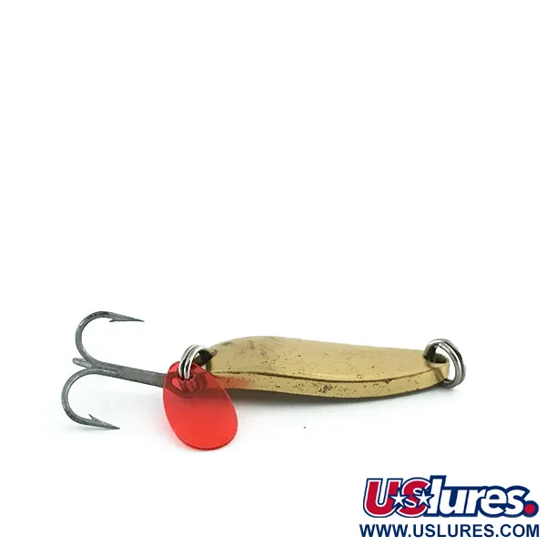 Vintage  Luhr Jensen Krocodile, 1/4oz Gold fishing spoon #9008