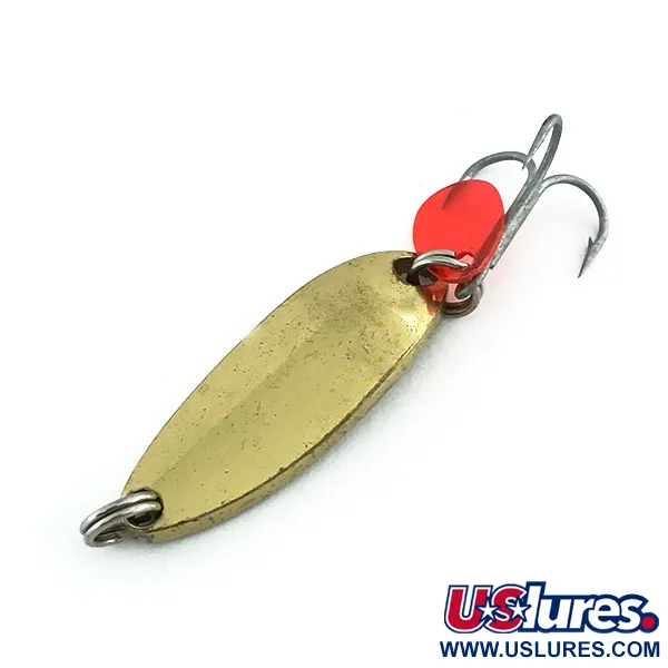 Vintage  Luhr Jensen Krocodile, 1/4oz Gold fishing spoon #9008