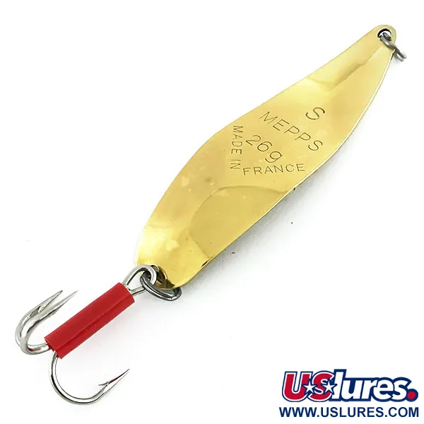 Vintage   Mepps Syclops 3 Custom, 1oz Gold / Green / Red fishing spoon #9009
