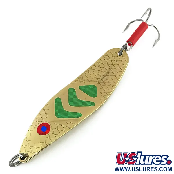 Vintage   Mepps Syclops 3 Custom, 1oz Gold / Green / Red fishing spoon #9009