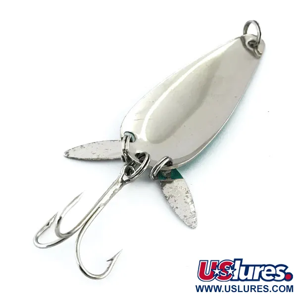 Vintage   Marathon (with sonic blades), 2/5oz Nickel / Green fishing spoon #9023