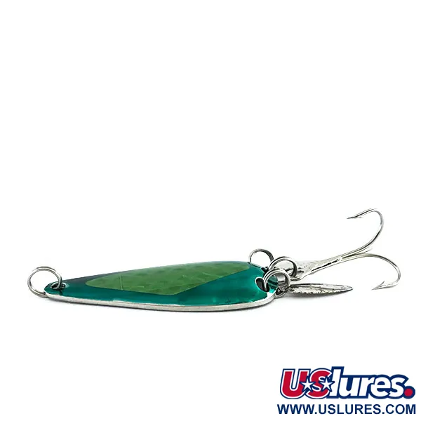 Vintage   Marathon (with sonic blades), 2/5oz Nickel / Green fishing spoon #9023