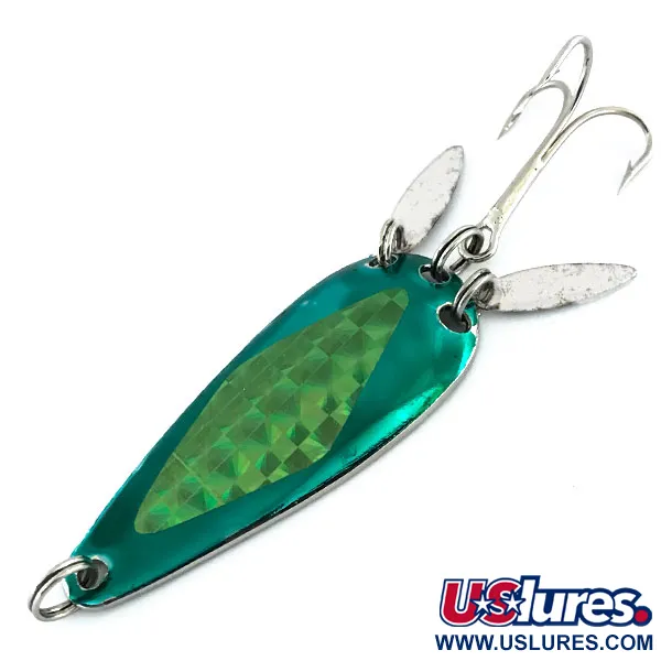 Vintage   Marathon (with sonic blades), 2/5oz Nickel / Green fishing spoon #9023