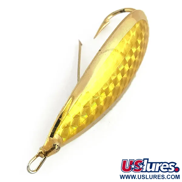 Vintage   Weedless Johnson Silver Minnow, 3/4oz Gold fishing spoon #9046