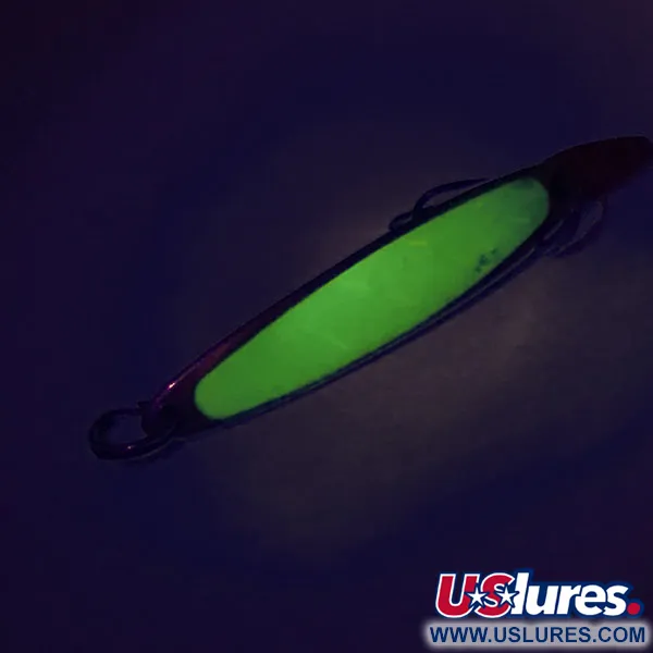 Vintage   Bay de Noc Swedish pimple, 3/16oz Gold / Green fishing spoon #9052