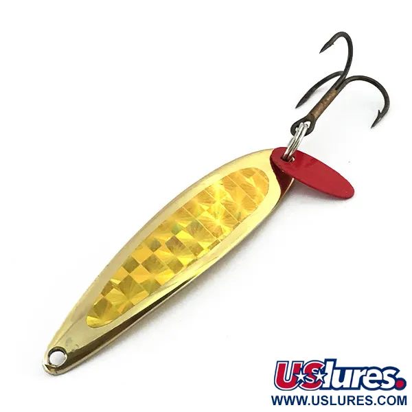 Vintage   Bay de Noc Swedish pimple, 1/2oz Gold fishing spoon #9053