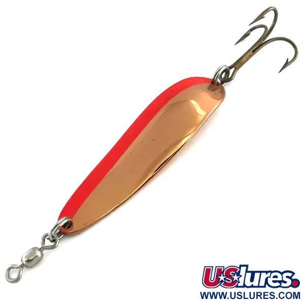 Vintage   Luhr Jensen Krocodile Die #4 UV, 1/2oz Copper / Orange fishing spoon #9057