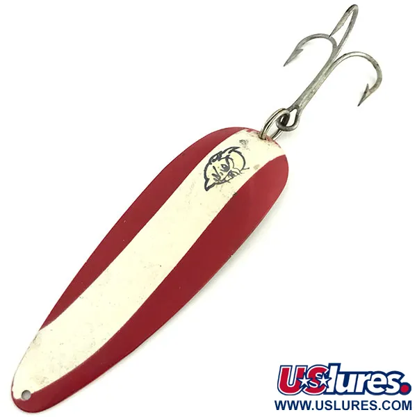 Vintage  Eppinger Dardevle Trolldevle, 1 1/3oz Red / White / Nickel fishing spoon #9063