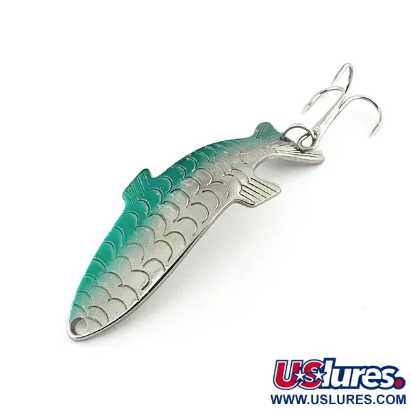 Vintage   Acme Phoebe, 1/4oz Nickel / Green fishing spoon #9068