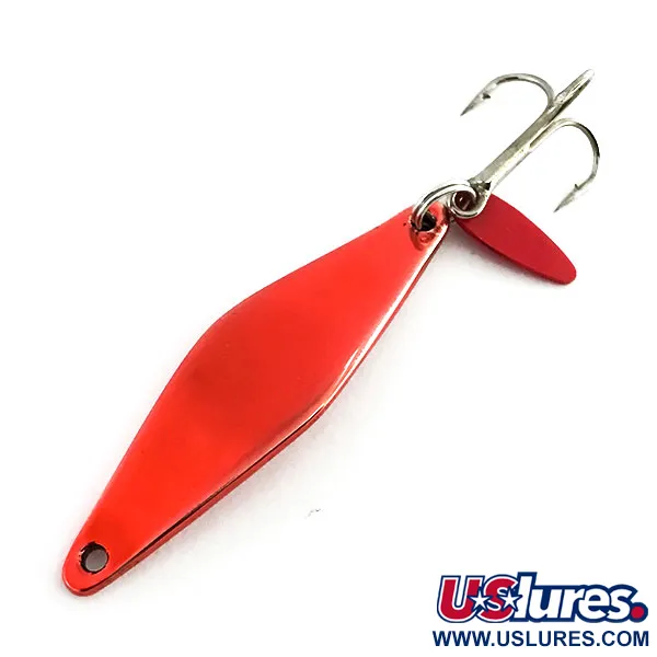 Vintage   Bay de Noc Do-Jigger, 3/16oz Orange Red fishing spoon #9077