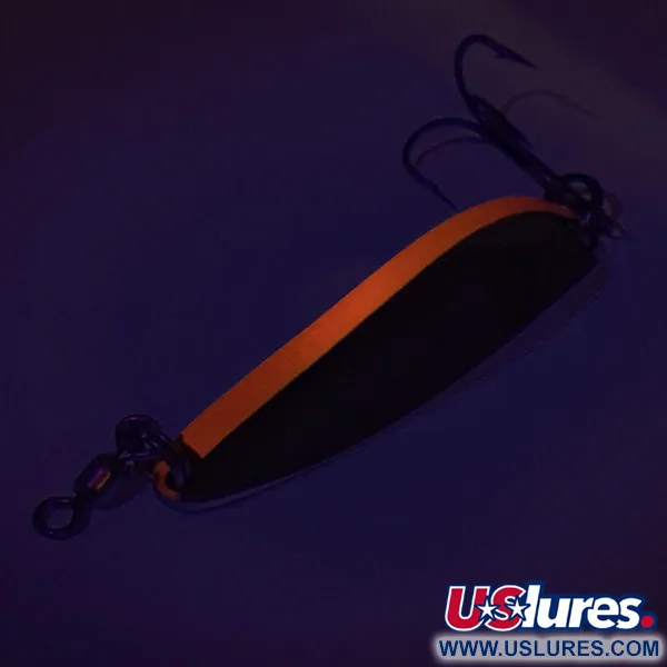 Vintage  Luhr Jensen Krocodile Die #4 UV, 1/2oz Nickel / Red fishing spoon #9081