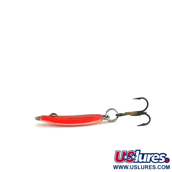 Vintage  Northland tackle Northland Forage Minnow Jigging Spoon Glow, 3/32oz Red / Pink fishing spoon #9083
