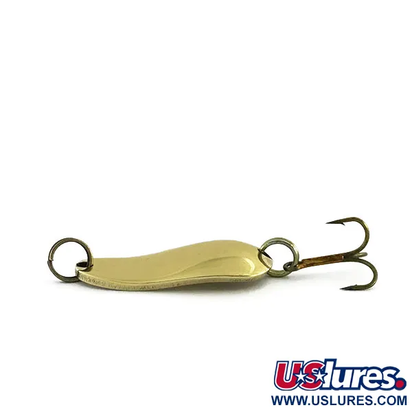Vintage  Pecos River Spinno-King 00, 1/4oz Gold fishing spoon #9086