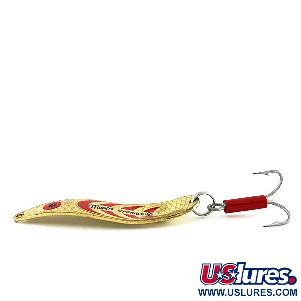 Vintage   Mepps Syclops 2, 3/5oz Gold / Red fishing spoon #9091
