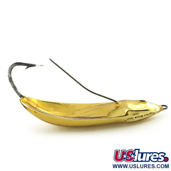 Vintage   Weedless Rapala Minnow Spoon, 1/2oz Gold fishing spoon #9092