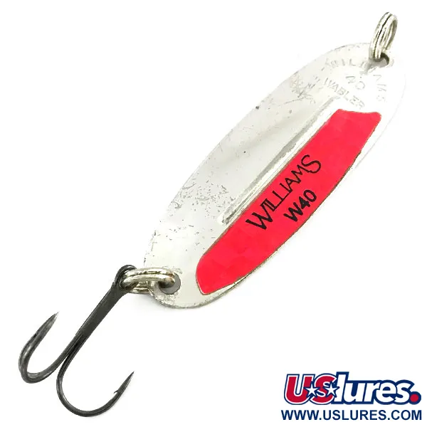 Vintage   Williams Wabler W40, 1/4oz Silver / Silver Plated fishing spoon #9118