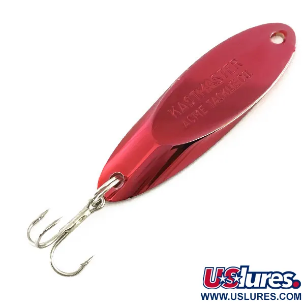Vintage  Acme Kastmaster , 1/2oz Red Metallic fishing spoon #9133