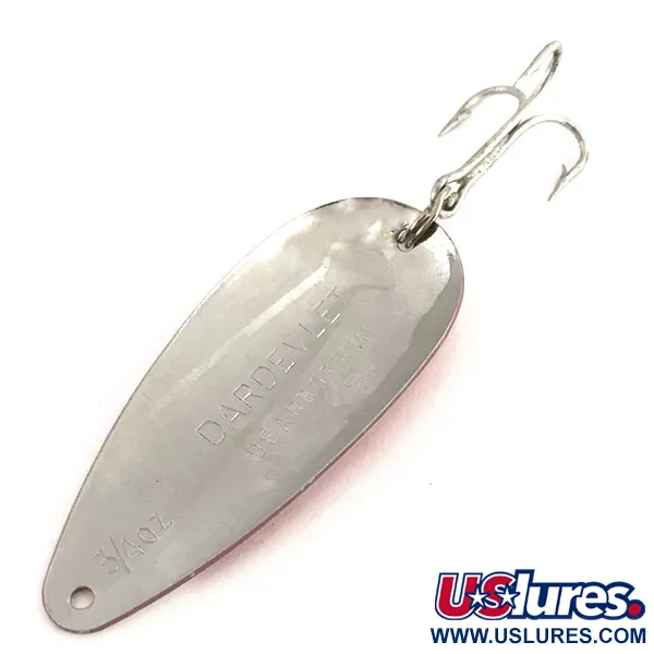 Vintage  Eppinger Dardevle Dardevlet , 3/4oz Red / White / Nickel fishing spoon #9140