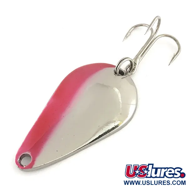 Vintage  Acme K.O. Wobbler, 1/2oz Nickel / Red fishing spoon #9155