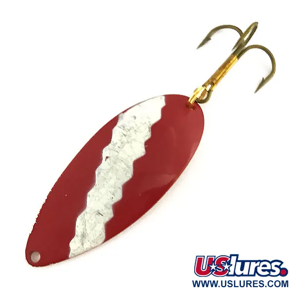 Vintage  Seneca Little Cleo (Hula Girl), 3/4oz Red / White / Gold fishing spoon #9174