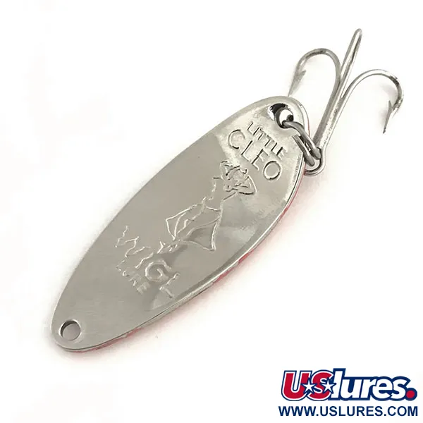 Vintage  Seneca Little Cleo (Hula Girl), 1/3oz Nickel / Orange fishing spoon #9175