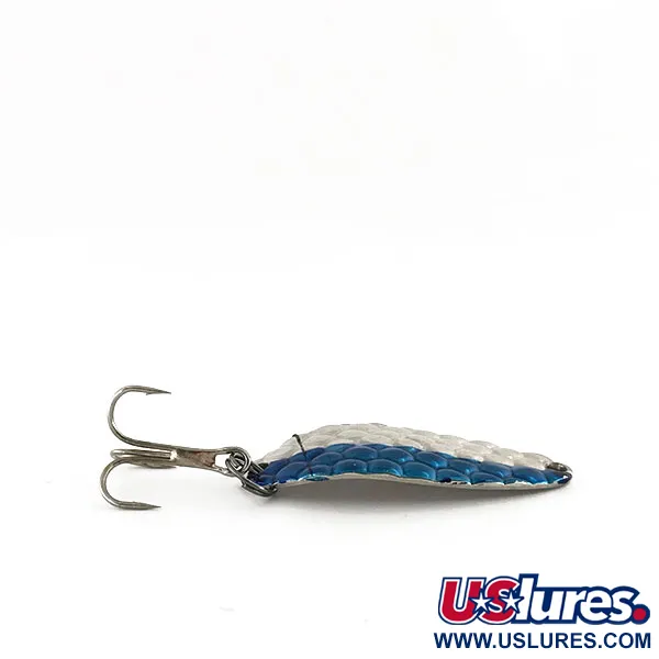 Vintage   Acme Little Cleo, 1/3oz Nickel / Blue fishing spoon #9177