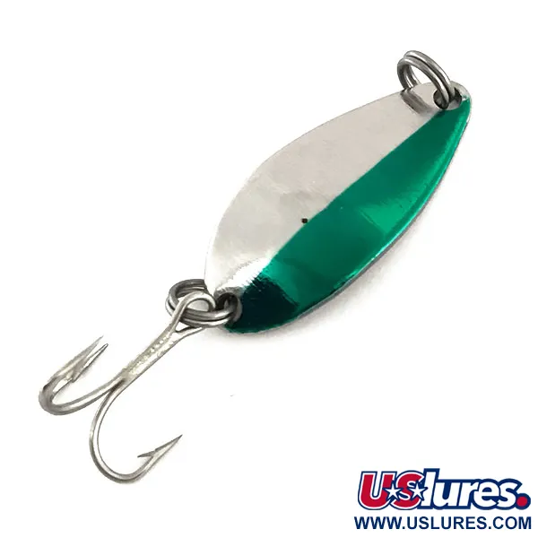 Vintage  Seneca Little Cleo, 3/16oz Nickel / Green fishing spoon #9192
