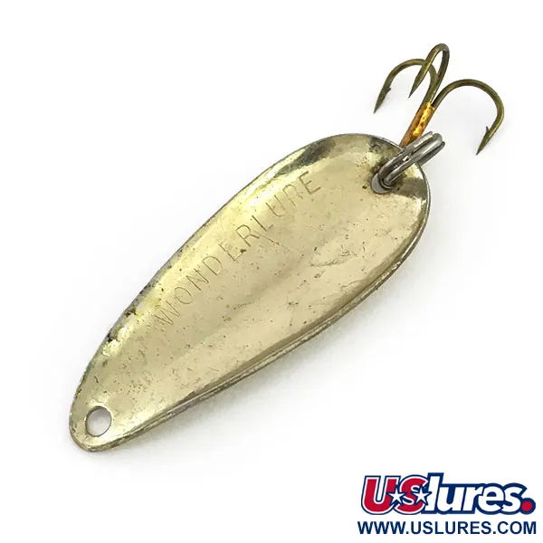 Vintage  Acme Wonderlure, 1/4oz Hammered Gold fishing spoon #9208