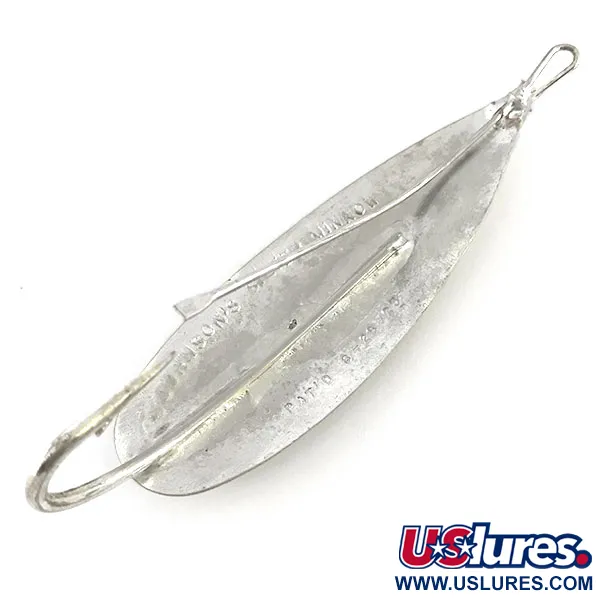 Vintage   Weedless Johnson Silver Minnow, 3/4oz Nickel fishing spoon #9218
