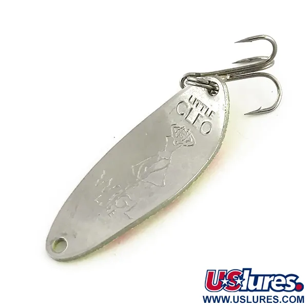 Vintage  Seneca Little Cleo (Hula Girl) UV, 1/3oz Yellow / Red / Nickel fishing spoon #9219