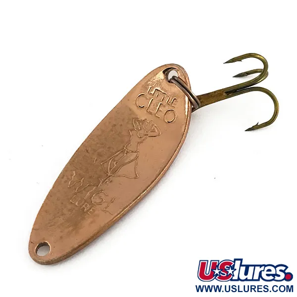 Vintage  Seneca Little Cleo (Hula Girl), 1/3oz Copper / Red fishing spoon #9220