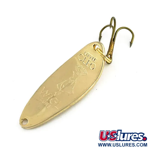 Vintage  Seneca Little Cleo (Hula Girl), 1/3oz Gold fishing spoon #9222