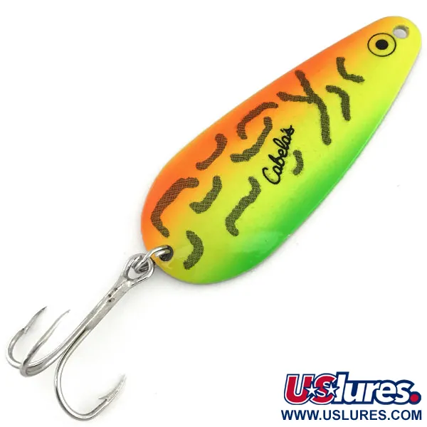 Vintage   Cabela's UV, 2/3oz Fire Tiger fishing spoon #9266