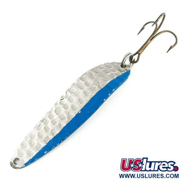 Vintage  Gator Ottogator, 2/5oz Nickel / Blue fishing spoon #9267