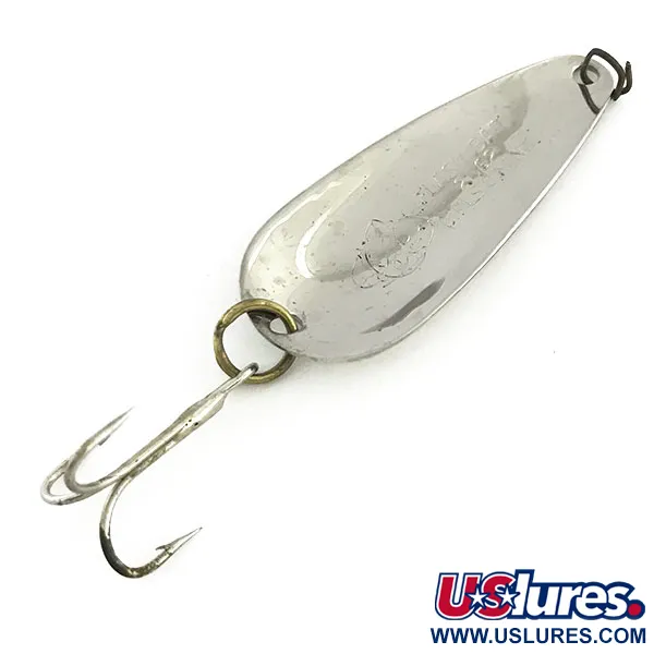 Vintage   Nebco FlashBait 2662, 1/4oz Hammered Nickel fishing spoon #9268