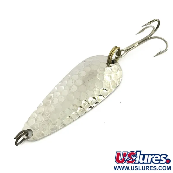 Vintage   Nebco FlashBait 2662, 1/4oz Hammered Nickel fishing spoon #9268