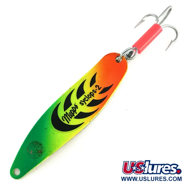 Vintage   Mepps Syclops 2, 3/5oz Fire Tiger fishing spoon #9287