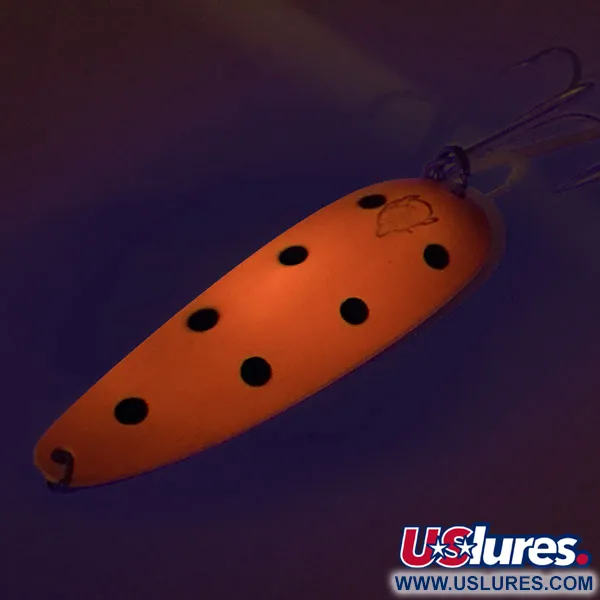 Vintage  Eppinger Dardevle UV, 1oz Orange Red / Black / Nickel fishing spoon #9289