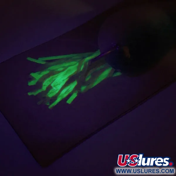  Hydro Lures Weedless Hydro Spoon, 3/5oz White / Green fishing lure #9294