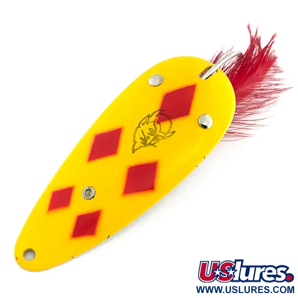 Vintage  Eppinger Weedless Dardevle Dardevlet, 3/4oz Five of Diamonds fishing spoon #9317