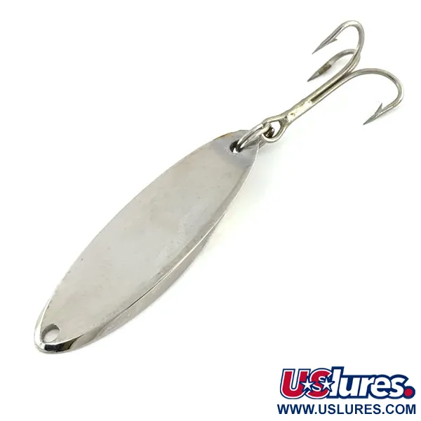 Vintage  Weber Mr Champ , 1/2oz Nickel fishing spoon #9318