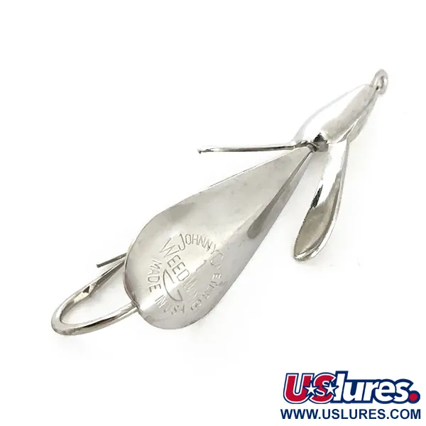 Vintage  Johnnie O'Neil Weedless Weed Wing Jonny ONeils 1, 1/4oz Nickel fishing spoon #9326